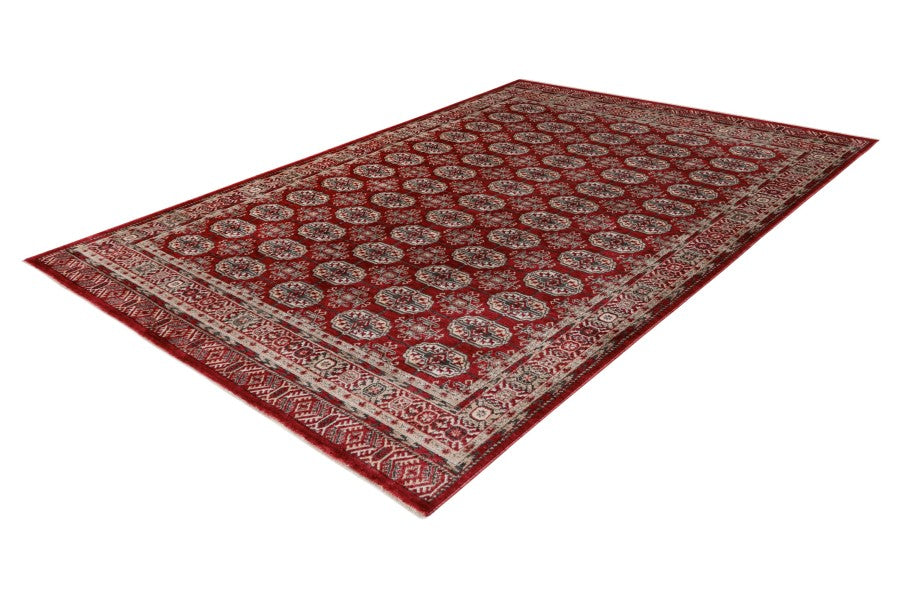 Dak 701 Red Teppich mit klassischem Design in Rot, hochwertige Verarbeitung mit traditionellen Mustern, ideal für ein stilvolles Zuhause.