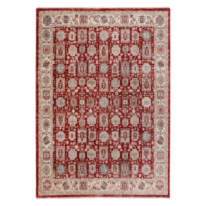 Dak 701 Red Teppich mit klassischem Design in Rot, hochwertige Verarbeitung mit traditionellen Mustern, ideal für ein stilvolles Zuhause.